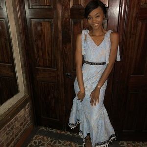 Dresses - Turquoise Patterned Dress Dresses - Turquoise Patterned Dress